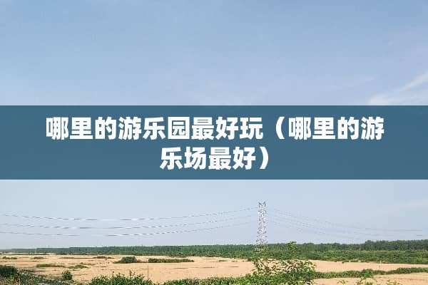 哪里的游乐园最好玩（哪里的游乐场最好）