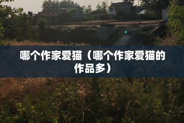 哪个作家爱猫（哪个作家爱猫的作品多）