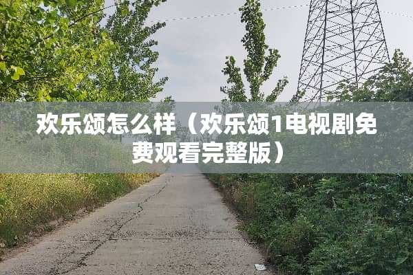 欢乐颂怎么样（欢乐颂1电视剧免费观看完整版）