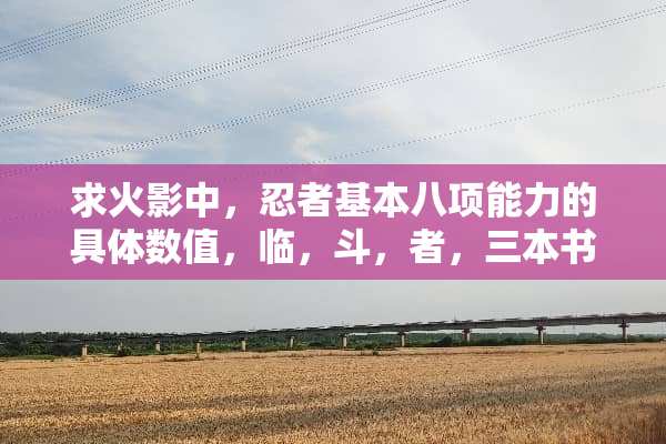 求火影中，忍者基本八项能力的具体数值，临，斗，者，三本书的都要有，跪求？