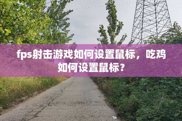 fps射击游戏如何设置鼠标，吃鸡如何设置鼠标？