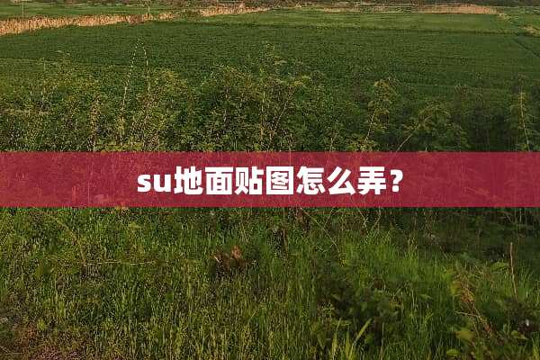 su地面贴图怎么弄？