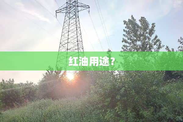 红油用途？