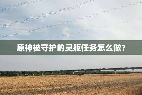 原神被守护的灵躯任务怎么做？