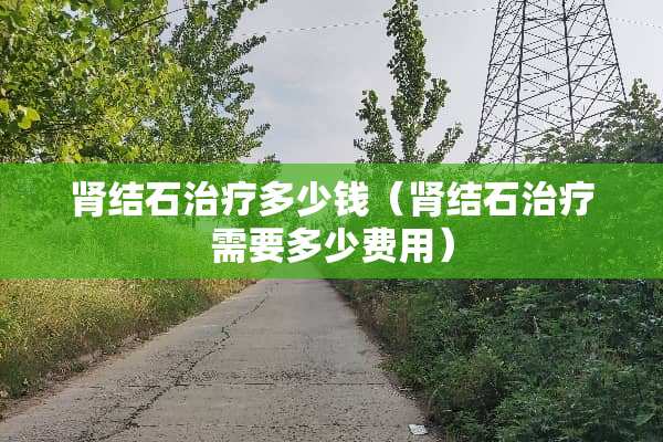 肾结石治疗多少钱（肾结石治疗需要多少费用）
