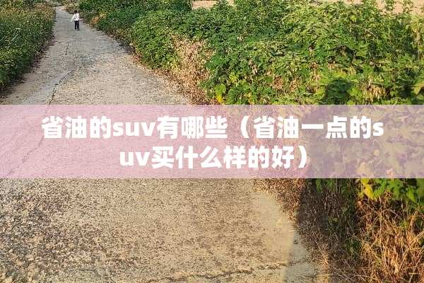 省油的suv有哪些（省油一点的suv买什么样的好）
