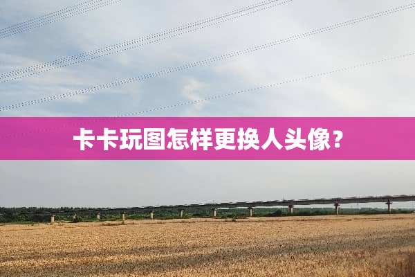 卡卡玩图怎样更换人头像？