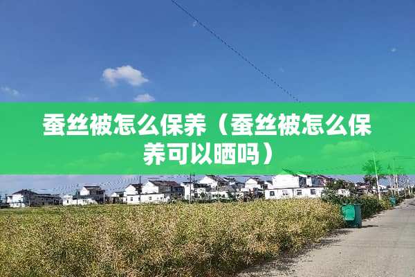 蚕丝被怎么保养（蚕丝被怎么保养可以晒吗）