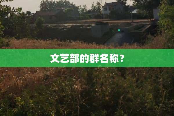 文艺部的群名称？