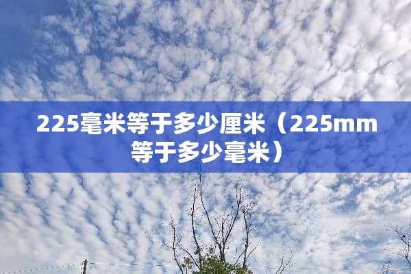 225毫米等于多少厘米（225mm等于多少毫米）