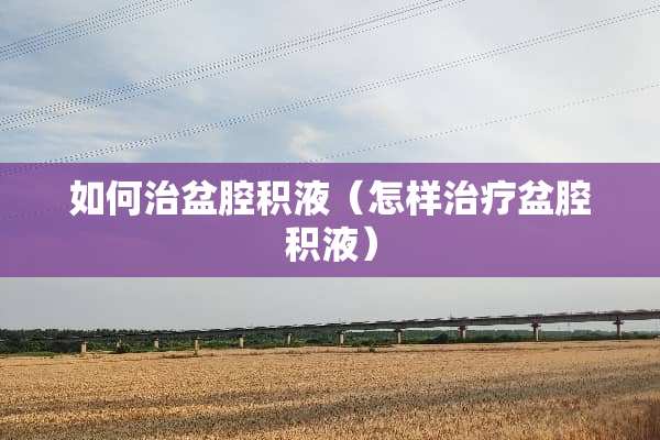 如何治盆腔积液（怎样治疗盆腔积液）