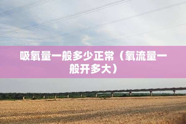 吸氧量一般多少正常（氧流量一般开多大）
