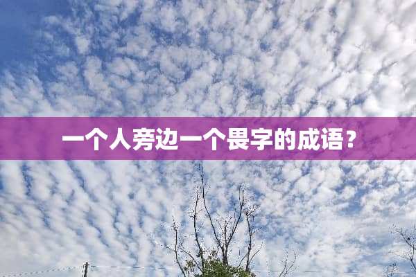 一个人旁边一个畏字的成语？