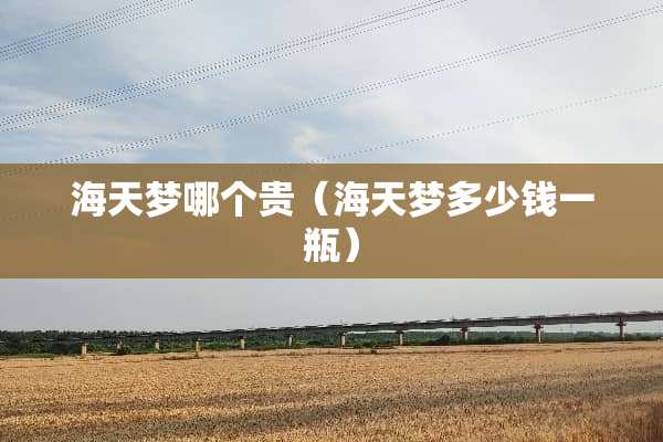 海天梦哪个贵（海天梦多少钱一瓶）