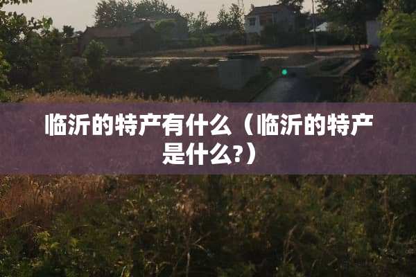 临沂的特产有什么（临沂的特产是什么?）