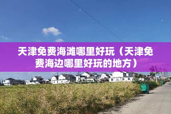 天津免费海滩哪里好玩（天津免费海边哪里好玩的地方）