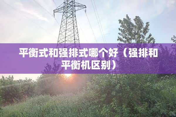 平衡式和强排式哪个好（强排和平衡机区别）