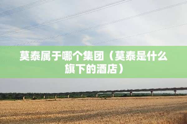 莫泰属于哪个集团（莫泰是什么旗下的酒店）