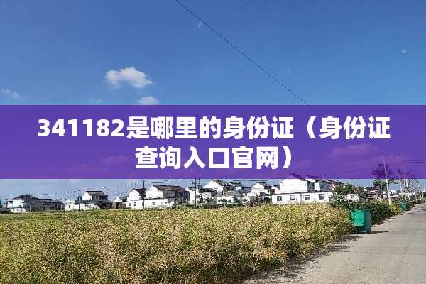 341182是哪里的***（***查询入口官网）