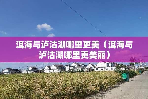 洱海与泸沽湖哪里更美（洱海与泸沽湖哪里更美丽）