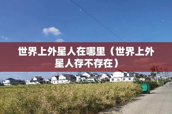 世界上外星人在哪里（世界上外星人存不存在）