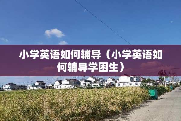 小学英语如何辅导（小学英语如何辅导学困生）