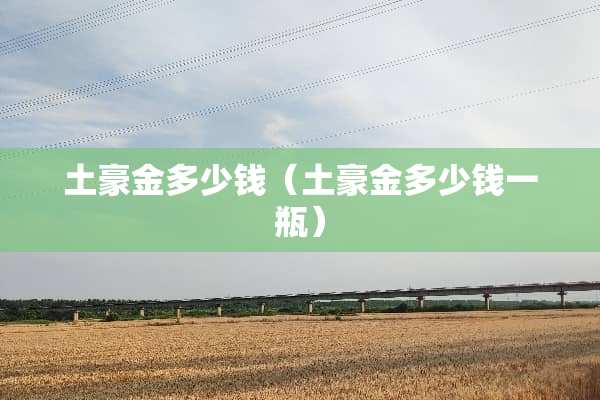 土豪金多少钱（土豪金多少钱一瓶）