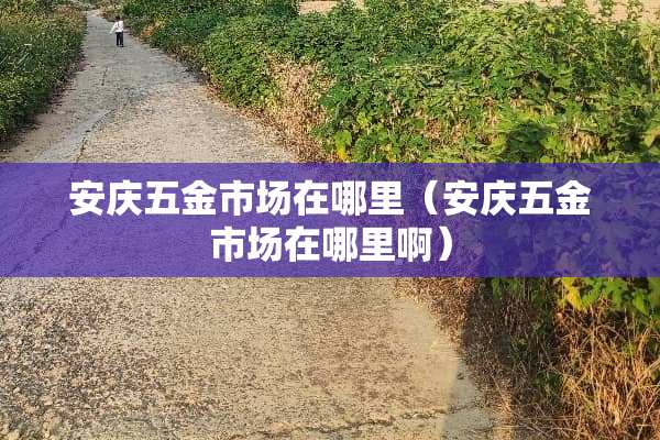 安庆五金市场在哪里（安庆五金市场在哪里啊）
