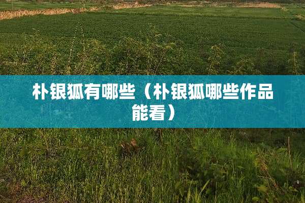 朴银狐有哪些（朴银狐哪些作品能看）