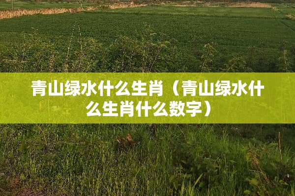 青山绿水什么生肖（青山绿水什么生肖什么数字）