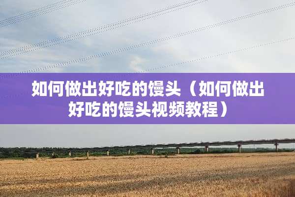 如何做出好吃的馒头（如何做出好吃的馒头视频教程）