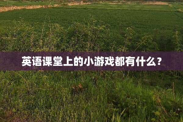 英语课堂上的小游戏都有什么？