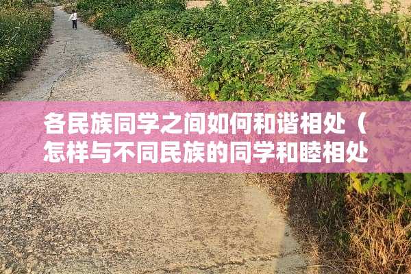 各民族同学之间如何和谐相处（怎样与不同民族的同学和睦相处）