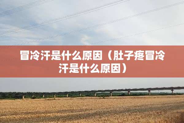 冒冷汗是什么原因（肚子疼冒冷汗是什么原因）