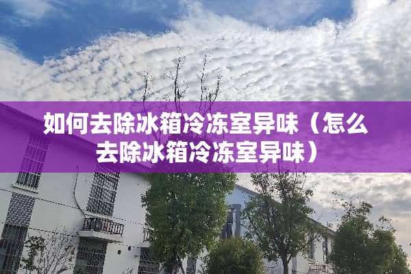 如何去除冰箱冷冻室异味（怎么去除冰箱冷冻室异味）