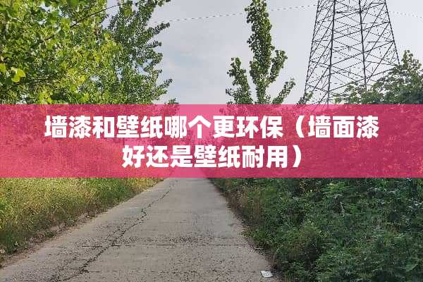 墙漆和壁纸哪个更环保（墙面漆好还是壁纸耐用）