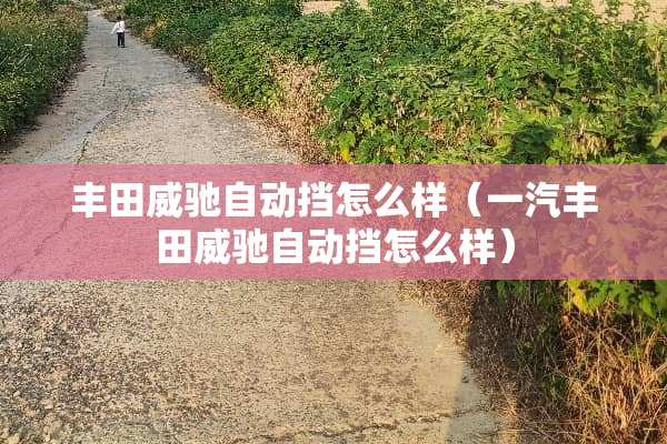 丰田威驰自动挡怎么样（一汽丰田威驰自动挡怎么样）