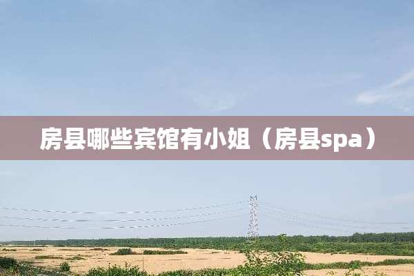 房县哪些宾馆有小姐（房县spa）