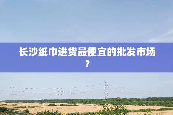 长沙纸巾进货最便宜的批发市场？