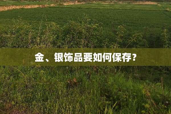 金、银饰品要如何保存？