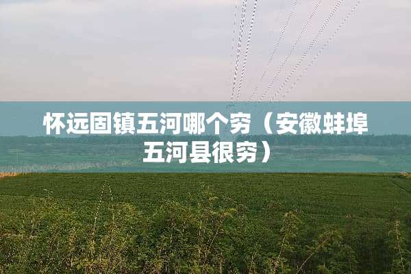 怀远固镇五河哪个穷（安徽蚌埠五河县很穷）
