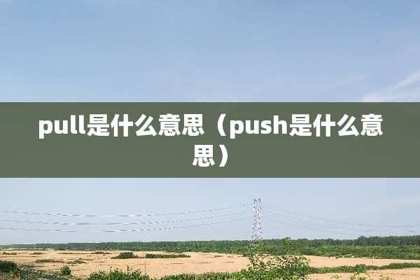 pull是什么意思（push是什么意思）
