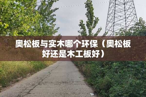 奥松板与实木哪个环保（奥松板好还是木工板好）