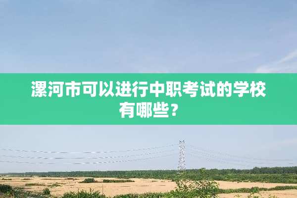 漯河市可以进行中职考试的学校有哪些？