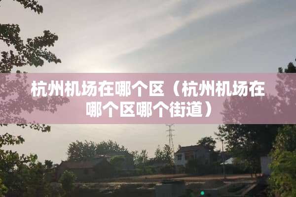 杭州机场在哪个区（杭州机场在哪个区哪个街道）