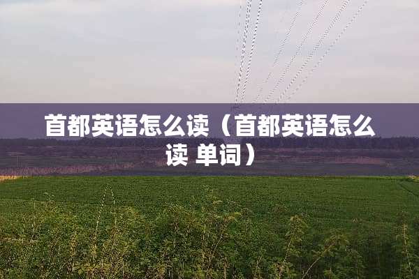 首都英语怎么读（首都英语怎么读 单词）