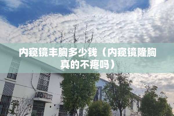 内窥镜丰胸多少钱（内窥镜隆胸真的不疼吗）