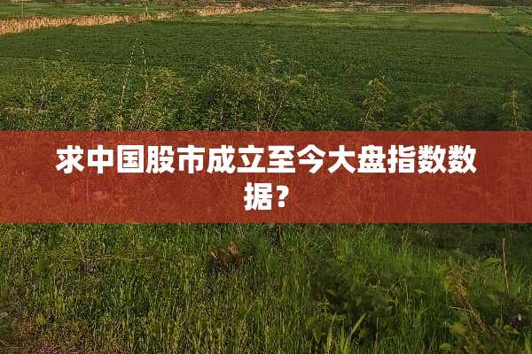 求中国股市成立至今大盘指数数据？
