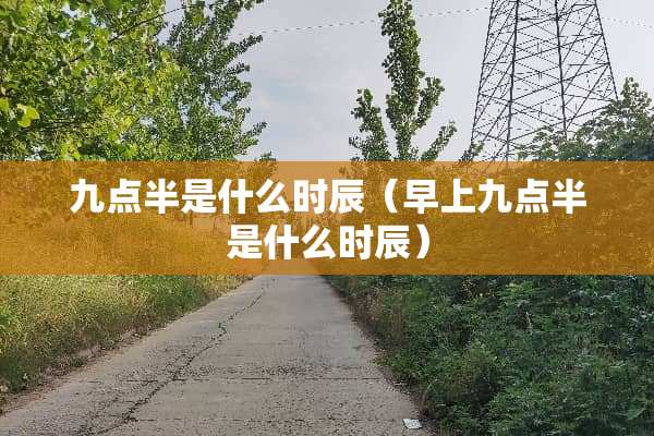 九点半是什么时辰（早上九点半是什么时辰）