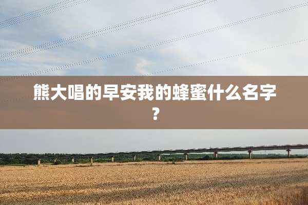 熊大唱的早安我的蜂蜜什么名字？